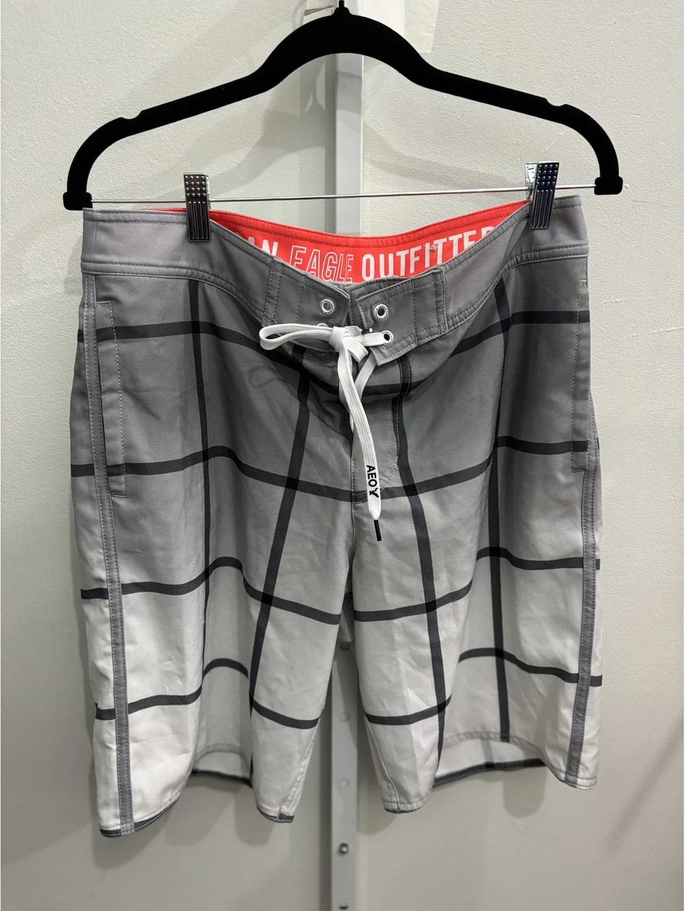 American Eagle Men's Plaid Swim Trunks